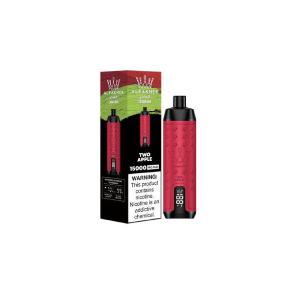 7446ce8f205a3b69d2554a19b53296f5 Al Fakher Crown Bar 15000 Promax Two apple(10pieces)